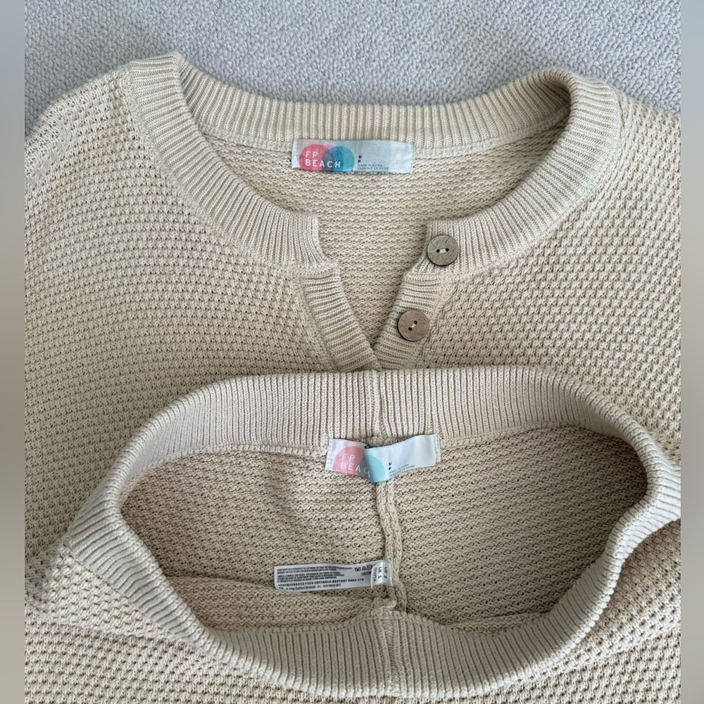 Free People Hailee Sweater Set au lait Small - Picture 6 of 6